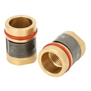 2 PCS Brass Nozzle Adapter,MIG Welding Gun Nozzle Adapter,Female Threads Connection, CNC Machining Process,Heat Resistant,,Not Easy to Come Off,for Miller M-25/M-40 Hobart