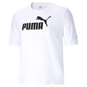 PUMA mens Essentials Logo Tee Shirt, Puma White, 4XLarge Tall US