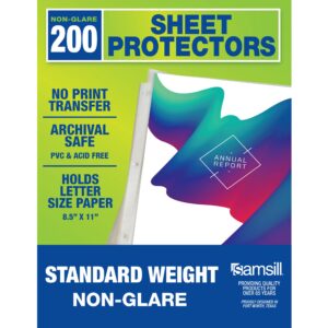samsill sheet proctors, 8.5x11 inch, 200 pack