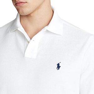 POLO RALPH LAUREN Men's Long Sleeve Mesh Polo Shirt (L, White)