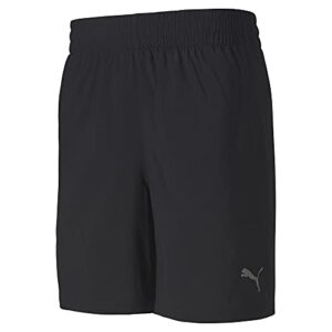 puma men's train favorite blaster 7" woven shorts, black, m