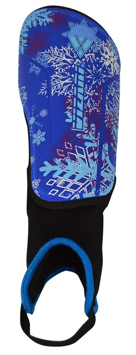 Vizari Frost 2 Soccer Shinguard with Ankle Protection for Boys and Girls (Blue/Purple, Small)