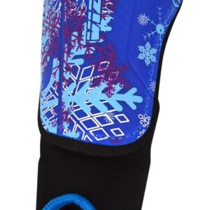 Vizari Frost 2 Soccer Shinguard with Ankle Protection for Boys and Girls (Blue/Purple, Small)