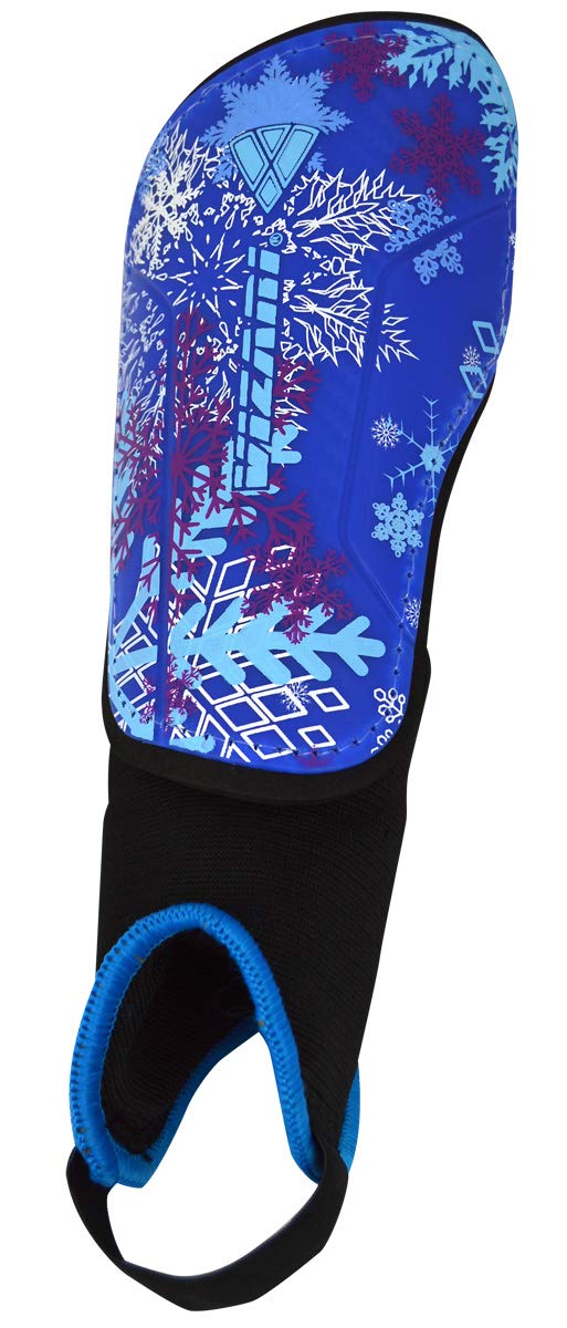 Vizari Frost 2 Soccer Shinguard with Ankle Protection for Boys and Girls (Blue/Purple, Small)