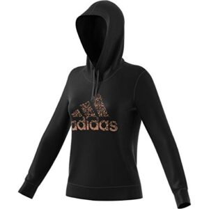 adidas women's badge of sport metal hoodie black, small