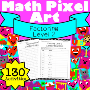 valentine’s day: algebra factoring #2 pixel art mystery pictures