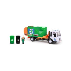 mighty fleet titans 24" garbage truck - huge realistic toy garbage truck with lights & sounds & working trash collector, batteries incl, ages 3+