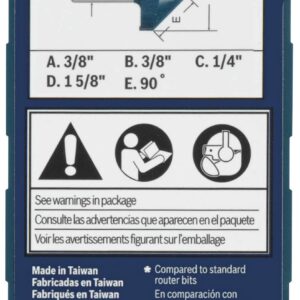 BOSCH 84300MC 3/8 In. x 7/16 In. Carbide-Tipped V-Groove Router Bit