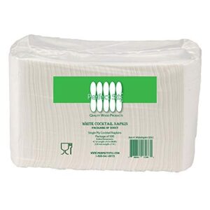 perfect stix - pw-cocktail white napkins-500ct 1 ply white cocktail napkins - 500 count(pack of 1)