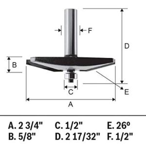 Bosch 85637MC 2-3/4 in. x 5/8 in. Carbide-Tipped Traditional Raised Panel Router Bit