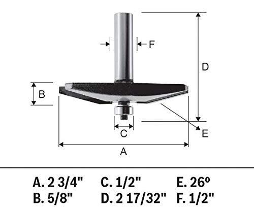 Bosch 85637MC 2-3/4 in. x 5/8 in. Carbide-Tipped Traditional Raised Panel Router Bit