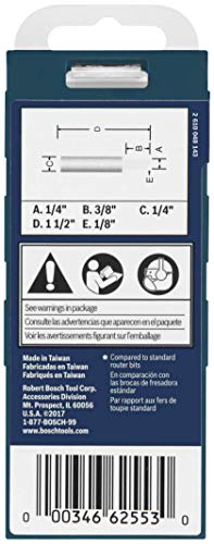 Bosch 85283MC 1/4 In. x 25/64 In. Solid Carbide Veining Router Bit