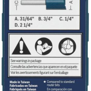 BOSCH 84601MC 31/64" x 3/4" Carbide-Tipped Plywood Mortising Router Bit