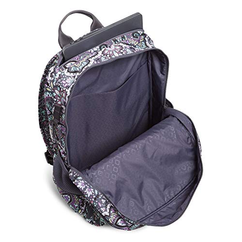 Vera Bradley Women's Recycled Lighten Up Reactive Grand Backpack, Bonbon Medallion, One Size