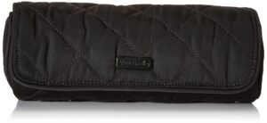 vera bradley women's performance twill on a roll makeup brush & pencil case, black, one size