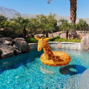 GoFloats 'Stretch the Giraffe' Pool Float Party Tube - Inflatable Rafts, Adults & Kids