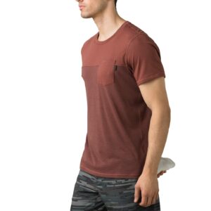 prAna Men's Milo Shirt, Vino Red, Small