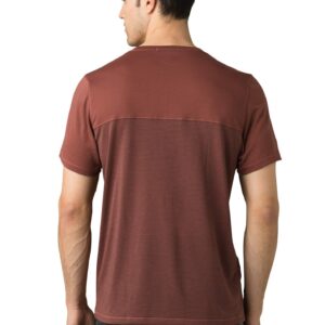 prAna Men's Milo Shirt, Vino Red, Small