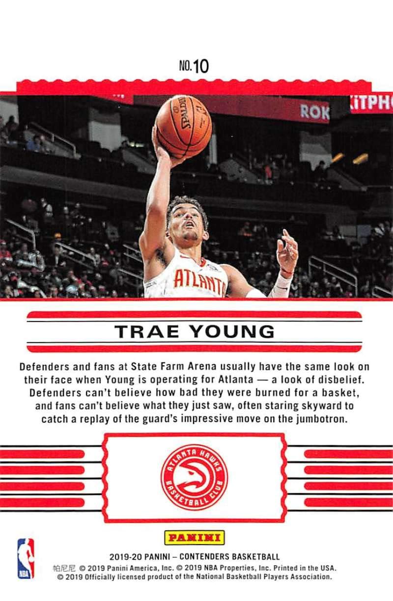 2019-20 Panini Contenders Front Row Seat #10 Trae Young Atlanta Hawks NBA Basketball Trading Card