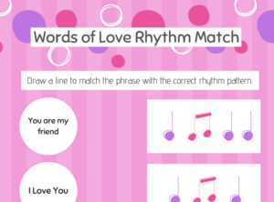 valentines themed music worksheets and lesson plans