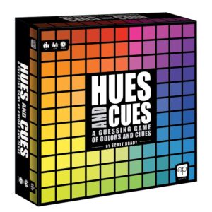 hues and cues - vibrant color guessing board game for 3-10 players ages 8+, connect clues and guess from 480 color squares