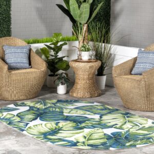 nuLOOM Lisa Floral Indoor/Outdoor Area Rug, 5' x 8' Oval, Multi