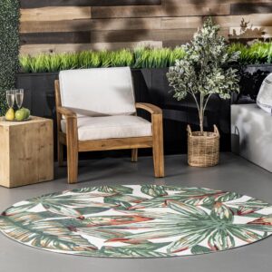 nuloom contemporary floral lindsey area rug, 6' round, multi
