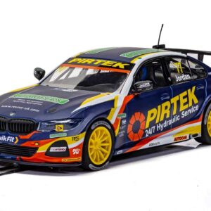 Scalextric BMW 330I M-Sport BTCC Pirtek 1:32 Slot Race Car C4194, Blue & Yellow