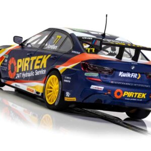 Scalextric BMW 330I M-Sport BTCC Pirtek 1:32 Slot Race Car C4194, Blue & Yellow