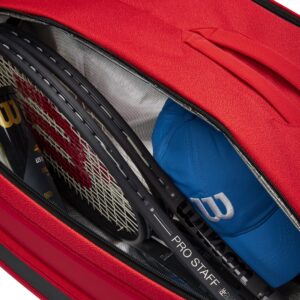 Wilson RF DNA Tennis Racket Bag - Red, Holds up to 12 Rackets