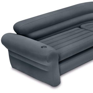 Intex Air Pump w/ 3 Nozzles (2 Pack) w/ Intex Inflatable Couch w/ Cupholders