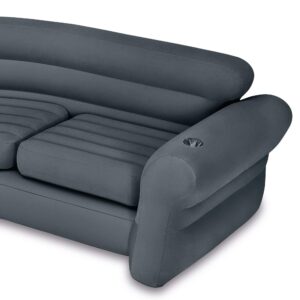 Intex Air Pump w/ 3 Nozzles (2 Pack) w/ Intex Inflatable Couch w/ Cupholders