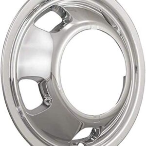 New Chrome 17" inch Front Wheel Simulator Skin Hubcap Cover Replacement for 2003-2017 Dodge Ram 3500 Dually Truck