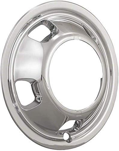 New Chrome 17" inch Front Wheel Simulator Skin Hubcap Cover Replacement for 2003-2017 Dodge Ram 3500 Dually Truck