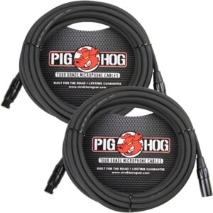 pig hog phm30 high performance 8mm xlr microphone cable, 30 feet - 2 pack