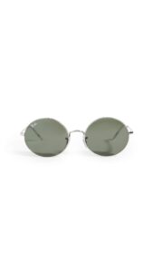 ray-ban rb1970 oval sunglasses, silver/g-15 green, 54 mm