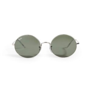 Ray-Ban Rb1970 Oval Sunglasses, Silver/G-15 Green, 54 mm