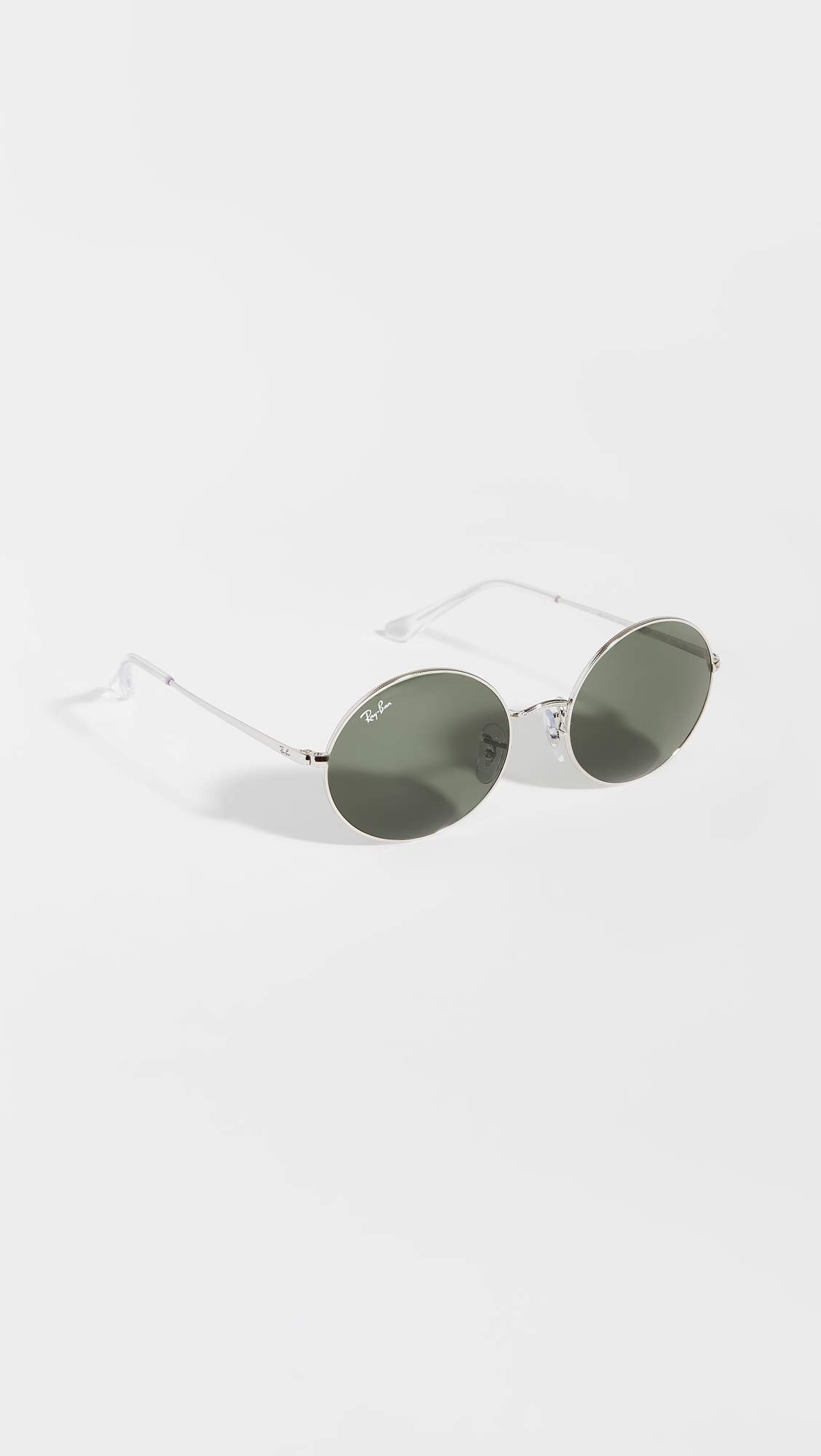 Ray-Ban Rb1970 Oval Sunglasses, Silver/G-15 Green, 54 mm