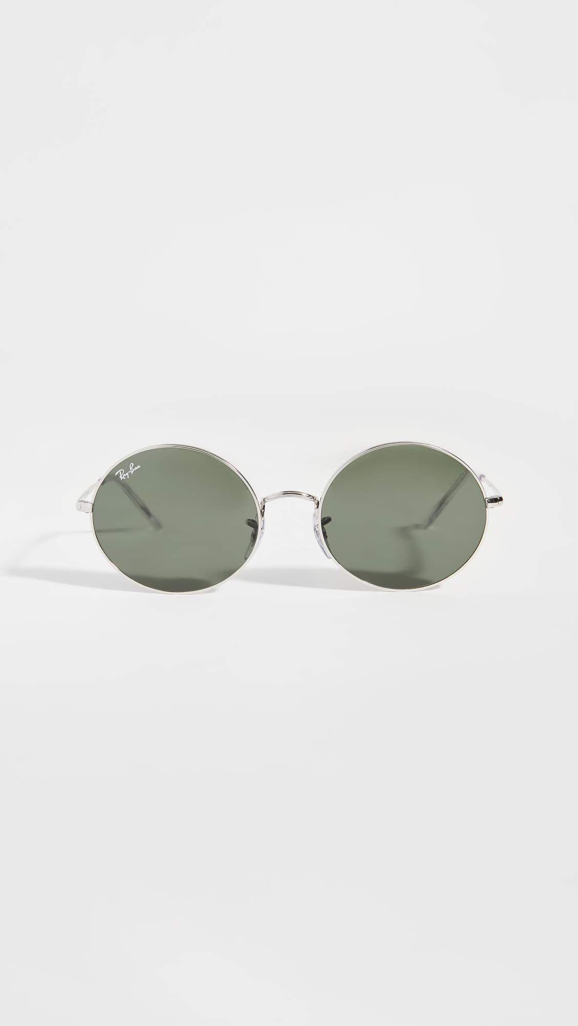 Ray-Ban Rb1970 Oval Sunglasses, Silver/G-15 Green, 54 mm