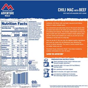 Mountain House Chili Mac with Beef | Freeze Dried Backpacking & Camping Food | 2-Servings