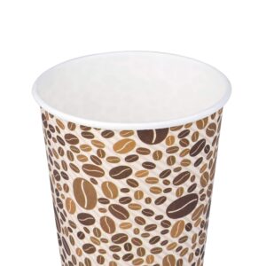 Hot Coffee Paper Cups [Pack of 50] 4oz - Disposable Take - Away Coffee Cups For Hot Drinks- Brown Paper Cups Single - Use Paper Glasses For Espresso, Tea - Cute To-Go Hot Beverage Drinking Cups