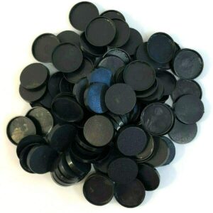 Lot of 100 25mm Round Bases for Warhammer 40k & AoS Games Workshop Wargame Bitz