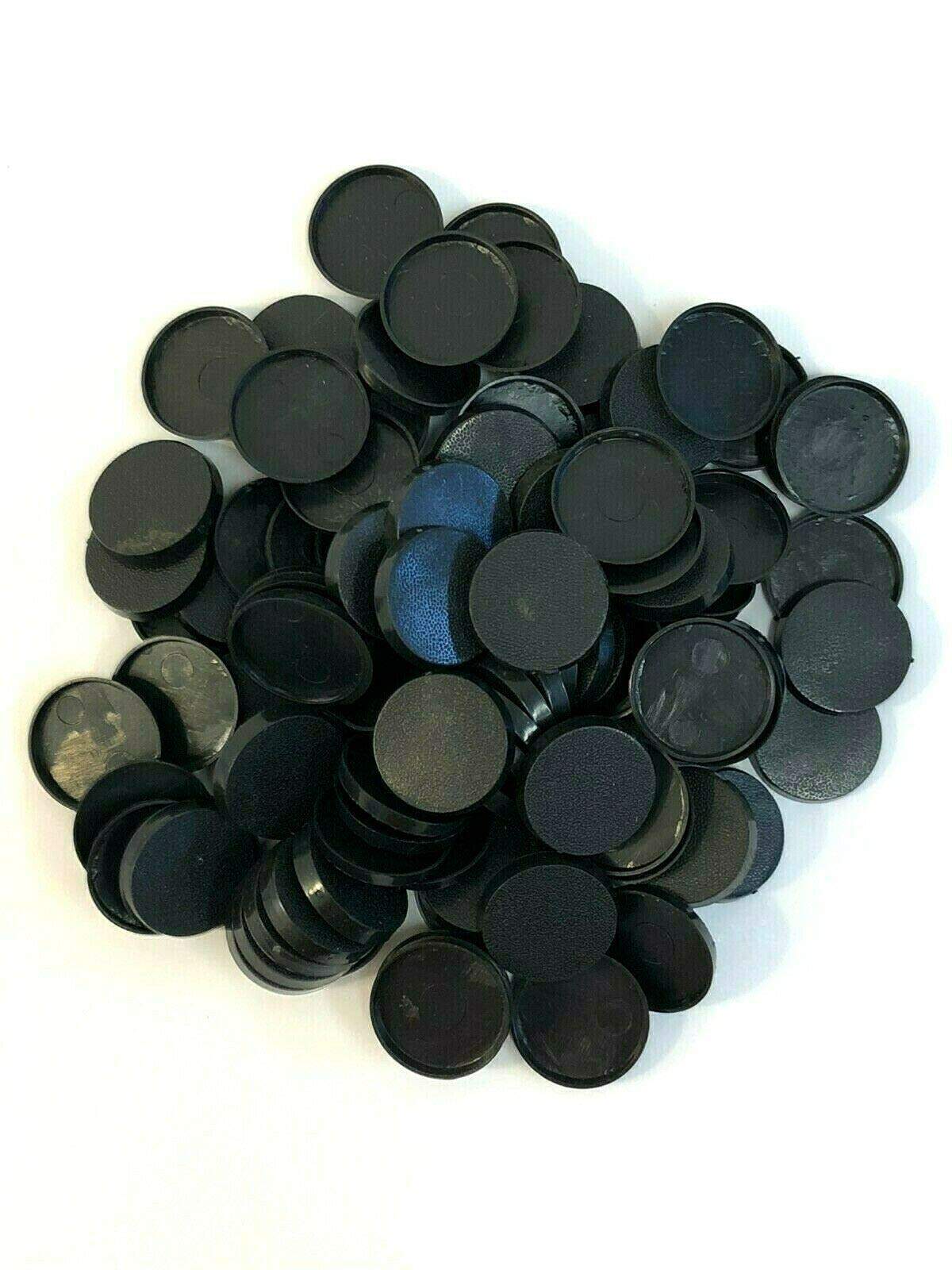 Lot of 100 25mm Round Bases for Warhammer 40k & AoS Games Workshop Wargame Bitz