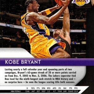 2018-19 Panini Prizm #15 Kobe Bryant Basketball Card Lakers