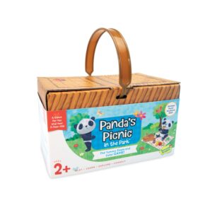 peaceable kingdom games for parents & their 2-year-olds: panda’s picnic in the park - toddler & preschool board game of matching colors & shapes
