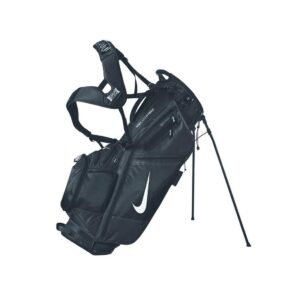 nike unisex – adult's air hybrid gb golf bag, black/white, osfm