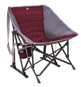 gci outdoor maxrelax pod rocker portable rocking chair & outdoor camping chair, red