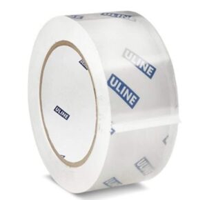 uline 2" x 110 yards clear 2 mil quiet tape - 3 rolls, 2 inches width x 110 yards length