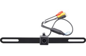 jensen bucam400aj universal license plate mount rear-view backup camera w/mic