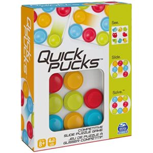 Spin Master Games Quick Pucks, Pattern Matching On-The-Go Puzzle Game, for Adults and Kids Ages 8 and up